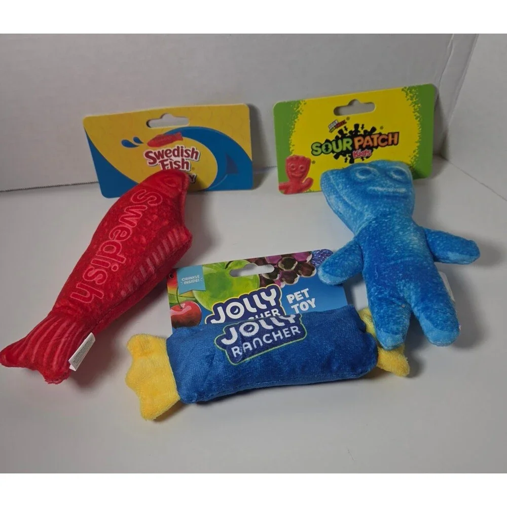 Candy themed dog toys